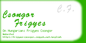 csongor frigyes business card